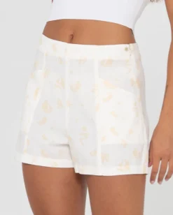 Sale Cassidy High Waisted Linen Short Womens Shorts