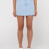 Cheap Celeste High Waisted Frayed Denim Skirt Womens Denim