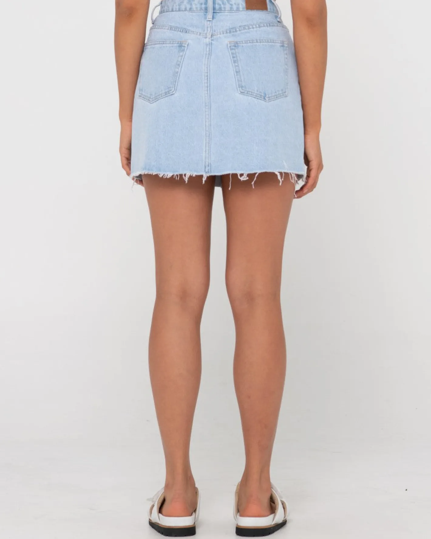 Flash Sale Celeste High Waisted Frayed Denim Skirt Womens Skirts