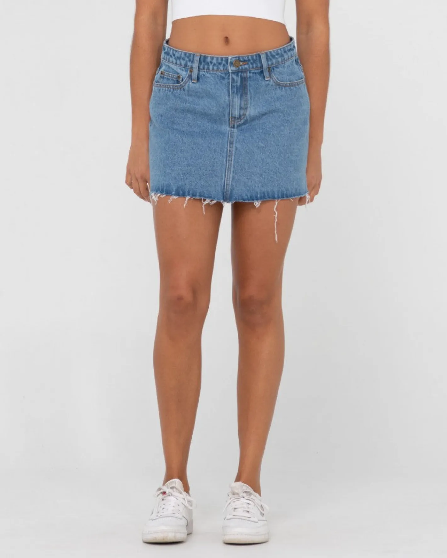 Cheap Celeste Low Rise Denim Mini Skirt Womens Skirts