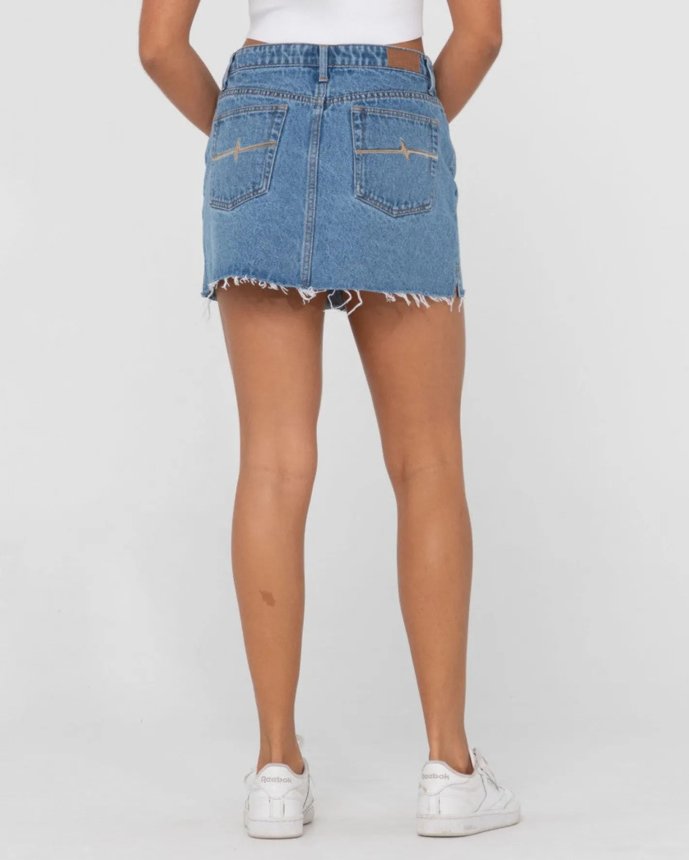 Cheap Celeste Low Rise Denim Mini Skirt Womens Skirts