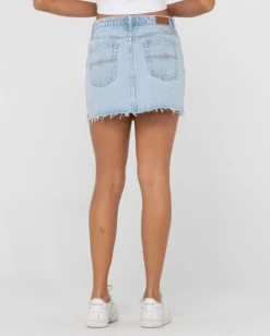 Discount Celeste Low Rise Denim Mini Skirt Womens Skirts