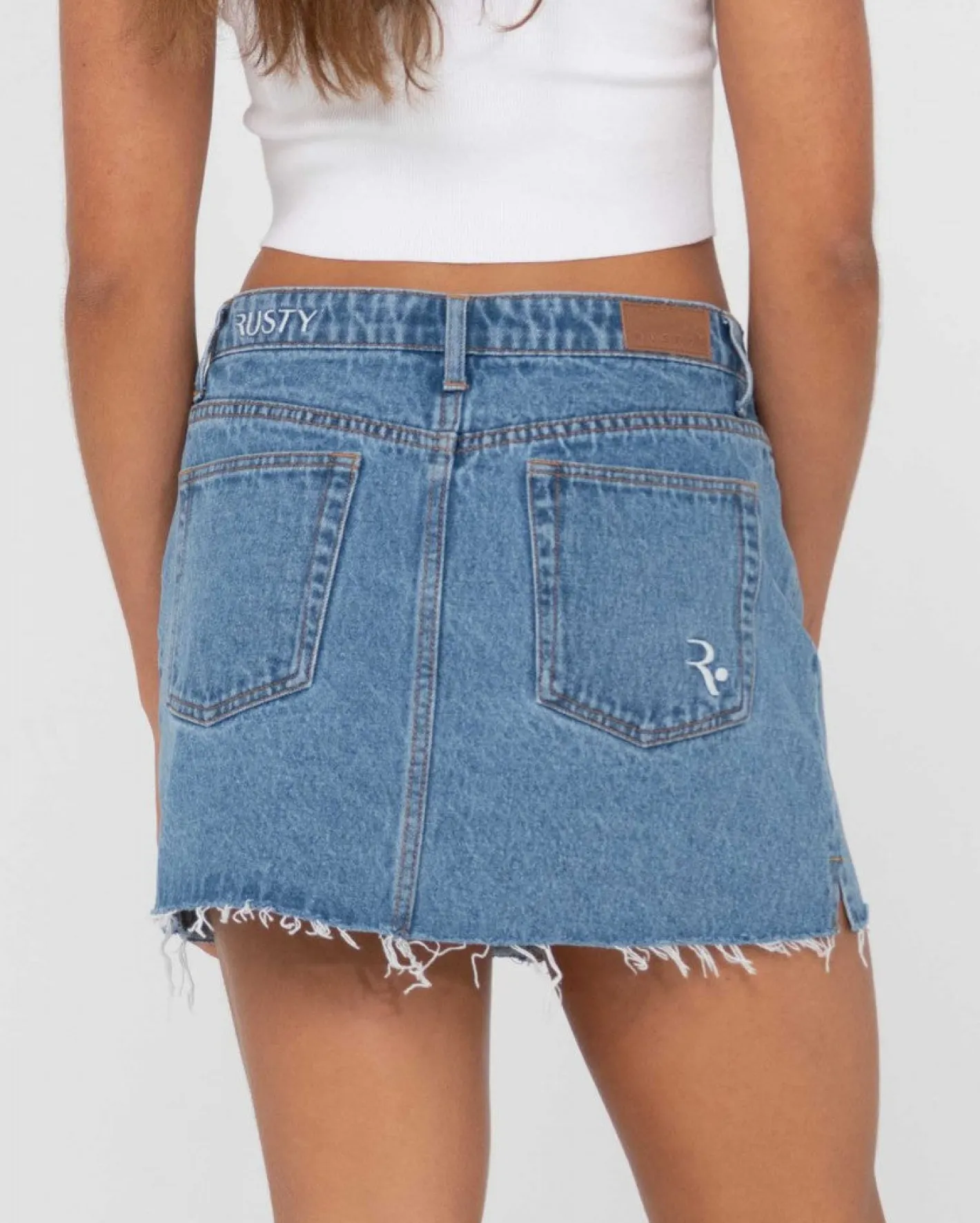 Cheap Celeste Low Rise Denim Mini Skirt Womens Skirts
