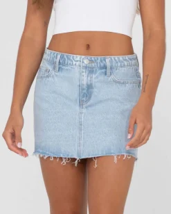Discount Celeste Low Rise Denim Mini Skirt Womens Skirts