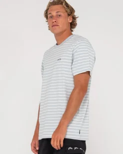 Clearance Changing Lanes Short Sleeve Stripe Tee Mens Tees