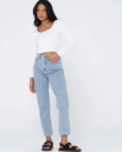 Discount Charis Low Neckline Long Sleeve Knit Top Womens Fashion Tops