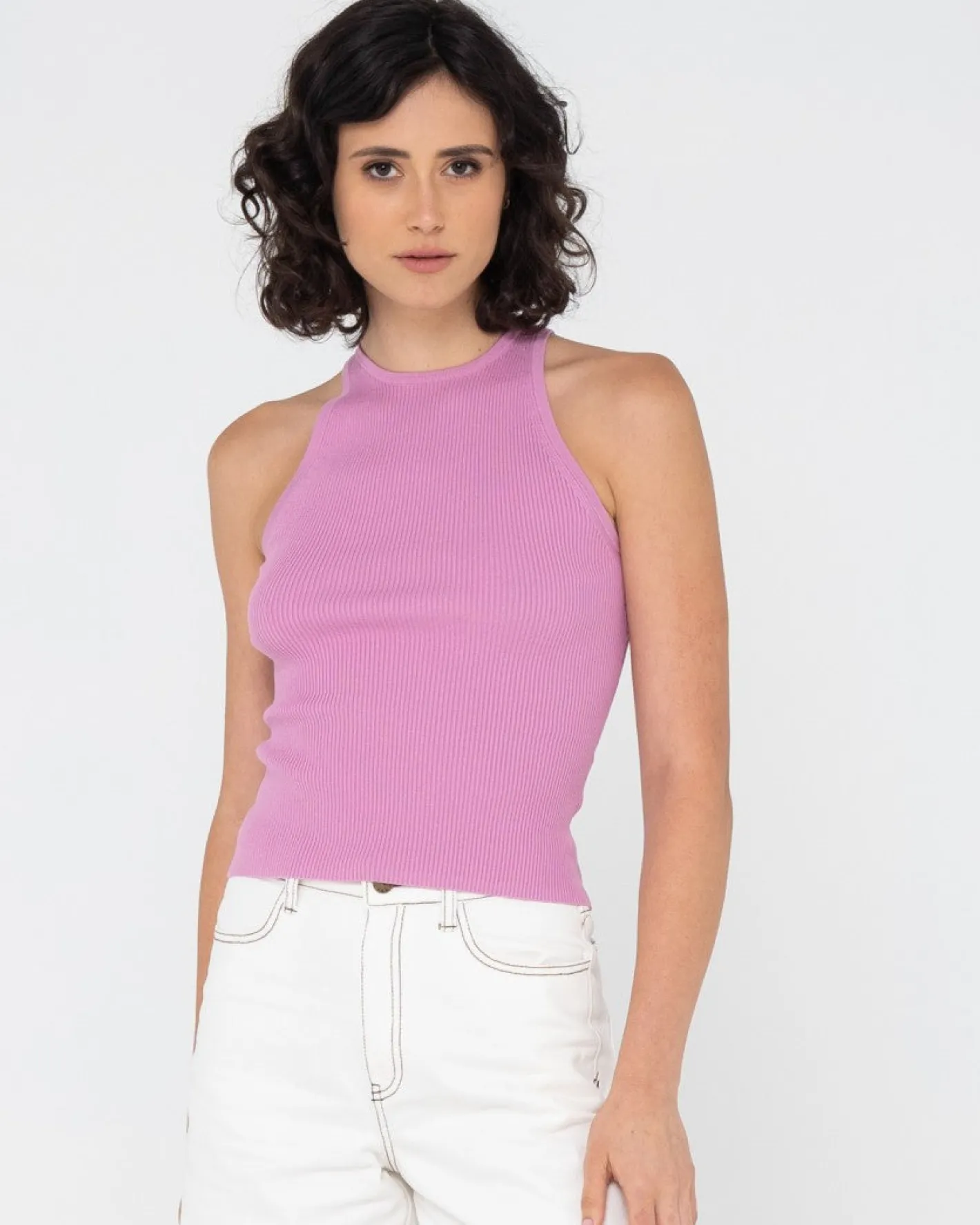 Clearance Charis Rib Knit Tank Womens Tees & Tanks