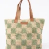 Fashion Checkmate Straw Beach Bag Womens Bags & Handbags