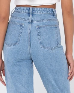 Shop Chloe High Waisted Distressed Straight Jean Womens Denim