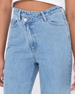 Shop Chloe High Waisted Distressed Straight Jean Womens Denim