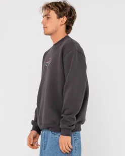 Outlet Chromatose Relaxed Super Fleece Crew Mens Hoodies & Fleece