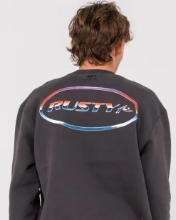 Outlet Chromatose Relaxed Super Fleece Crew Mens Hoodies & Fleece