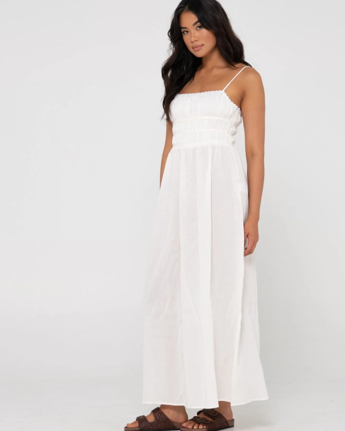 Store Coco Shirred Maxi Dress Womens Maxi Dresses
