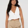 Clearance Coco V Neck Crop Top Womens Fashion Tops