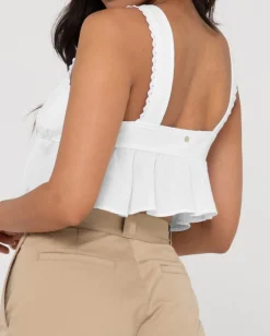 Sale Coco V Neck Crop Top Womens Overswim