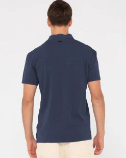 New Comp Wash Short Sleeve Polo Mens Shirts