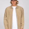 Best Coup Cord Long Sleeve Overshirt Mens Shirts