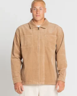 Best Coup Cord Long Sleeve Overshirt Mens Shirts