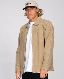 Best Coup Cord Long Sleeve Overshirt Mens Shirts