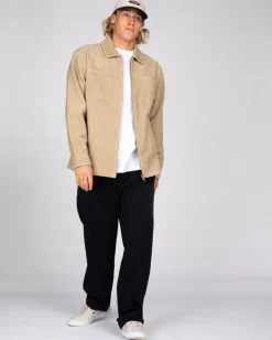 Best Coup Cord Long Sleeve Overshirt Mens Shirts