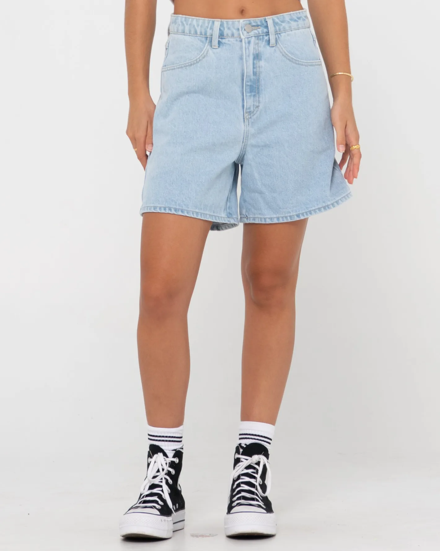 Outlet Cyprus High Waisted Denim Short Womens Shorts