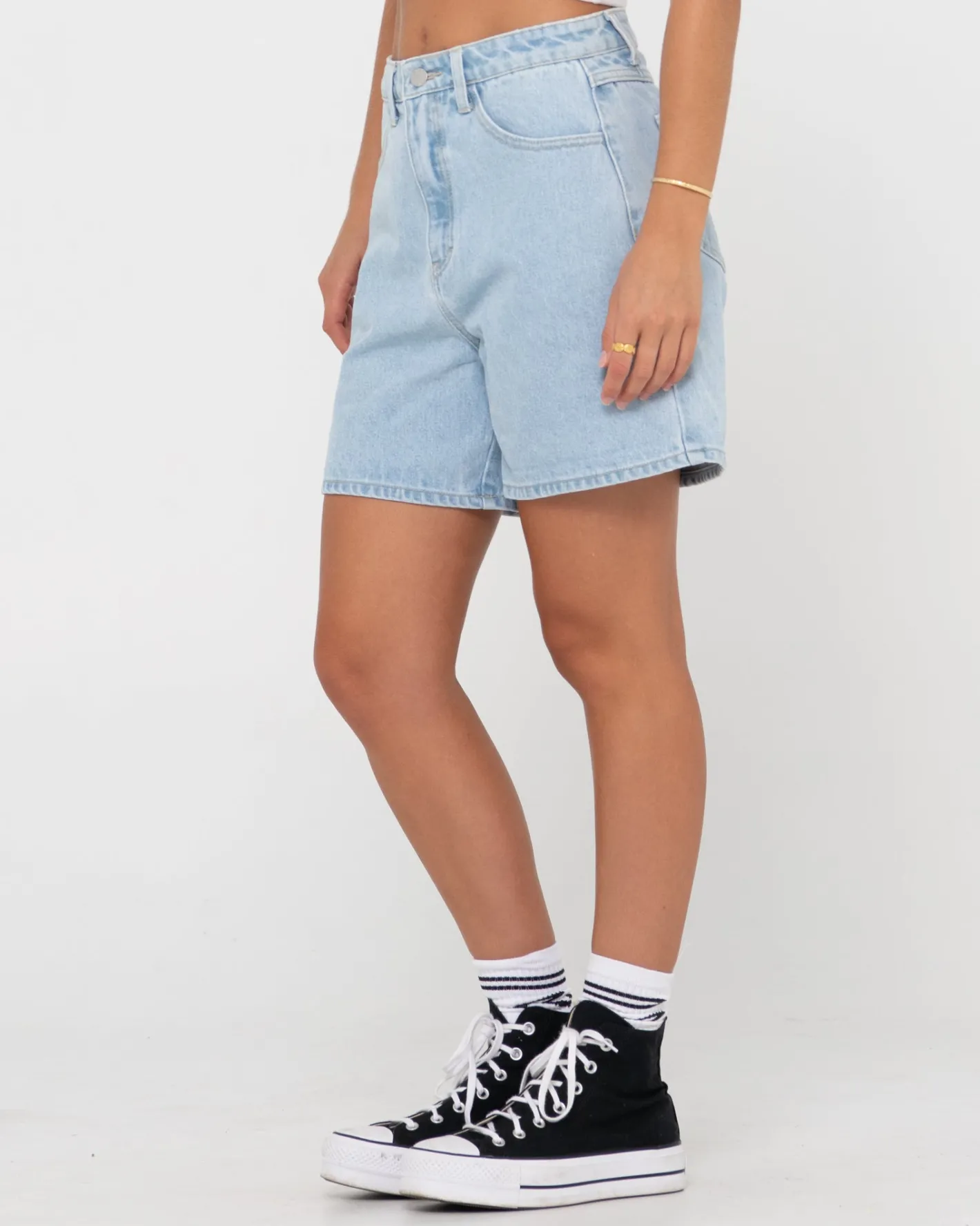 Outlet Cyprus High Waisted Denim Short Womens Shorts