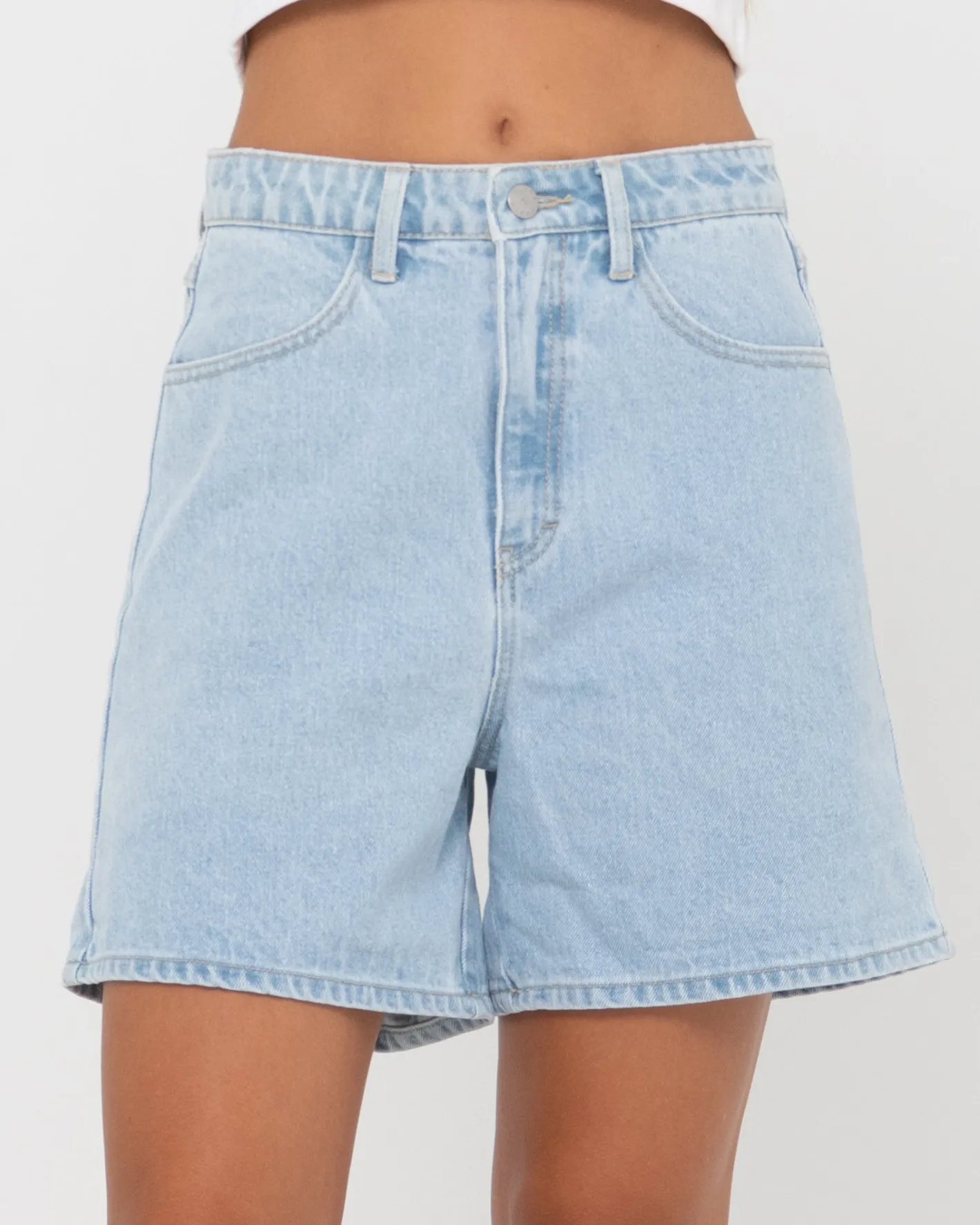 Outlet Cyprus High Waisted Denim Short Womens Shorts