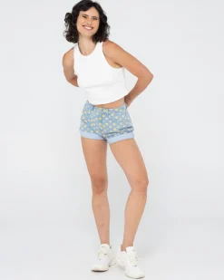 Shop Daisy High Waisted Denim Short Womens Shorts