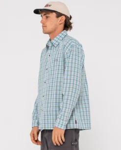 Discount Datsun Relaxed Check Long Sleeve Shirt Mens Shirts