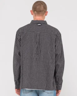 Discount Datsun Relaxed Check Long Sleeve Shirt Mens Shirts