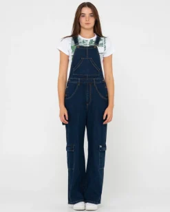 Sale Dax Denim Cargo Overalls Womens Denim
