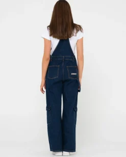 Sale Dax Denim Cargo Overalls Womens Denim