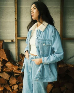 Fashion Denim Trucker Jacket Womens Jackets