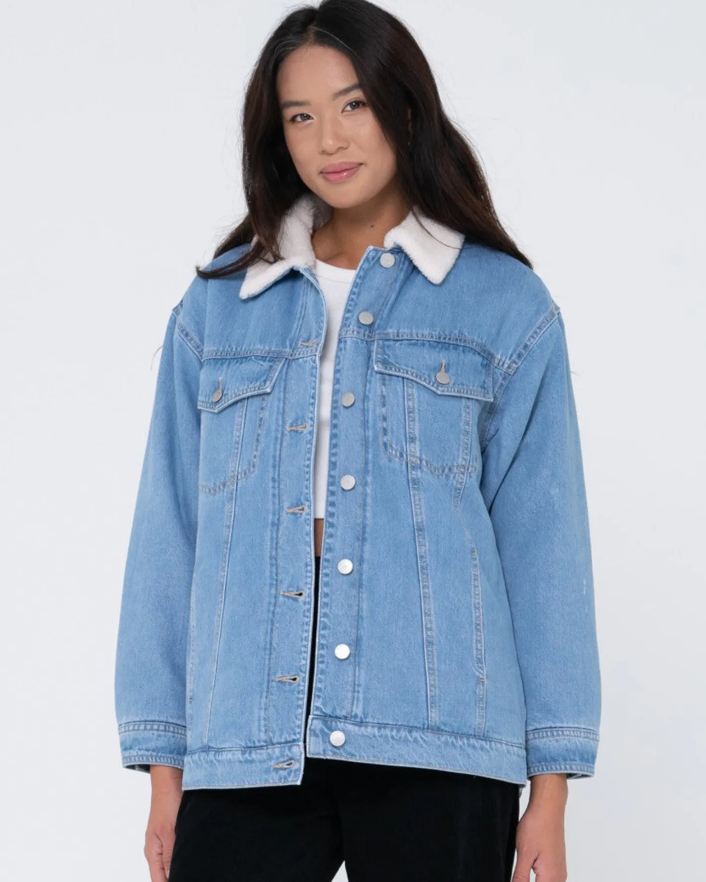 Fashion Denim Trucker Jacket Womens Jackets