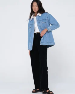 Fashion Denim Trucker Jacket Womens Jackets