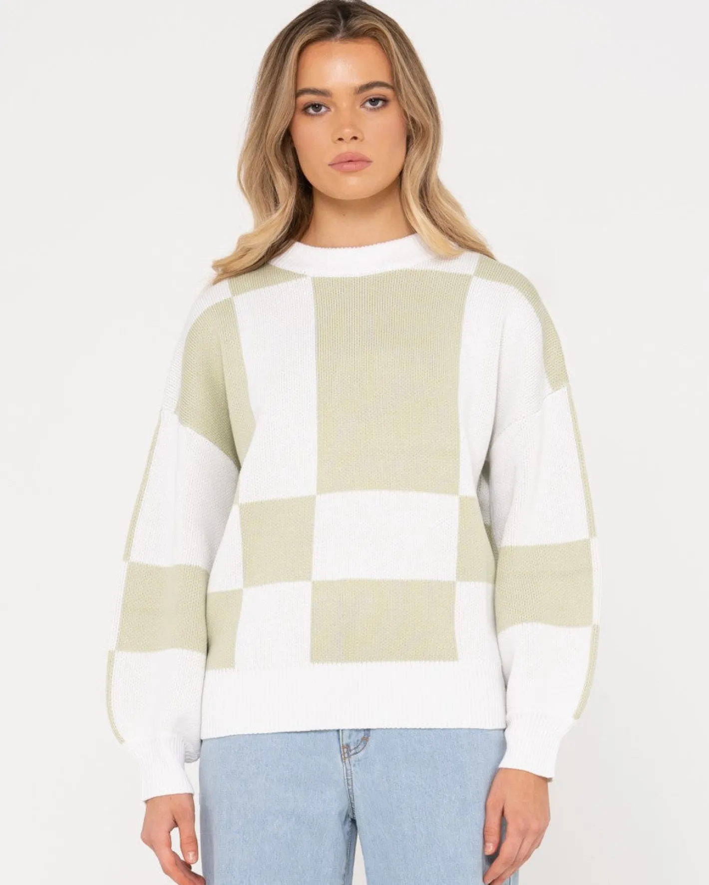 Outlet Dora Contrast Crew Neck Knit Womens Knitwear