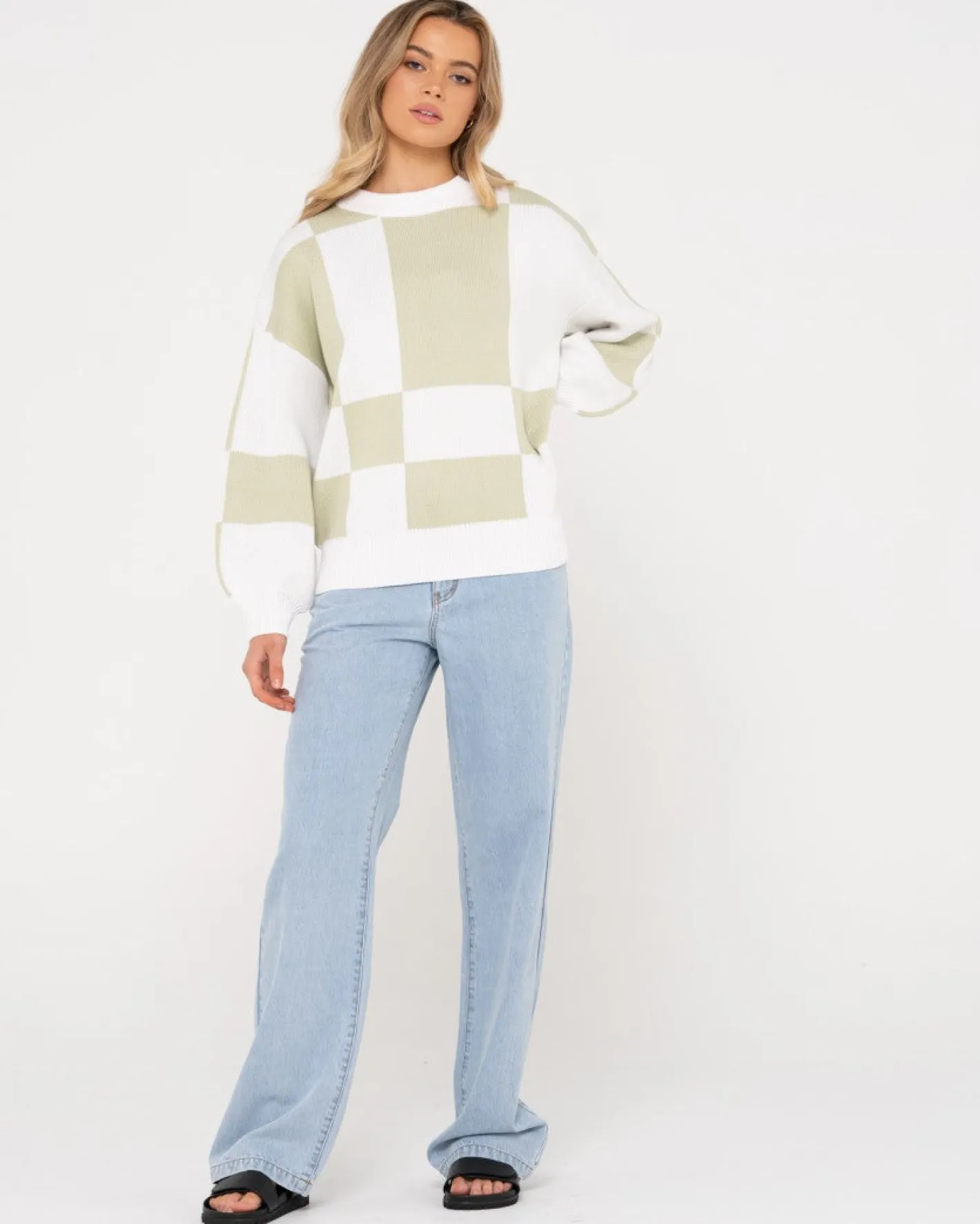Outlet Dora Contrast Crew Neck Knit Womens Knitwear