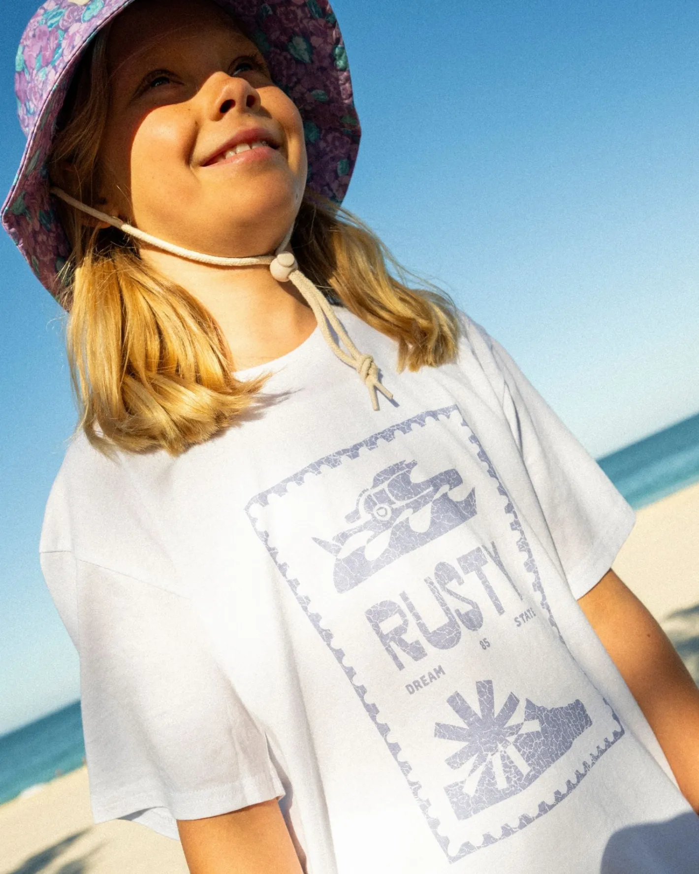 New Dream State Oversized Tee Girls Kids Tops