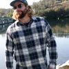 Clearance Dry Eyes Long Sleeve Flannel Shirt Mens Shirts