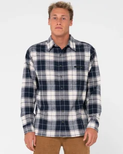 Clearance Dry Eyes Long Sleeve Flannel Shirt Mens Shirts