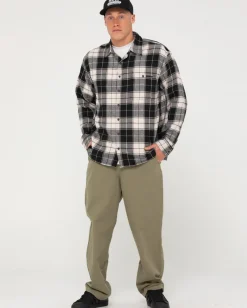 Clearance Dry Eyes Long Sleeve Flannel Shirt Mens Shirts