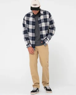Clearance Dry Eyes Long Sleeve Flannel Shirt Mens Shirts