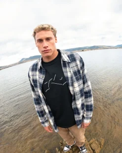 Clearance Dry Eyes Long Sleeve Flannel Shirt Mens Shirts
