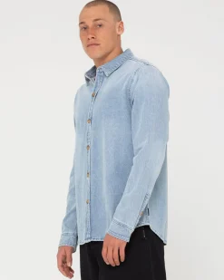Hot Dryver Denim Long Sleeve Shirt Mens Shirts
