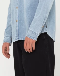 Hot Dryver Denim Long Sleeve Shirt Mens Shirts