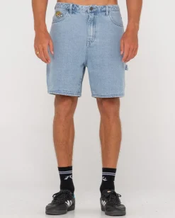 Best Dungaree Denim Relaxed Fit Walkshort Mens Shorts