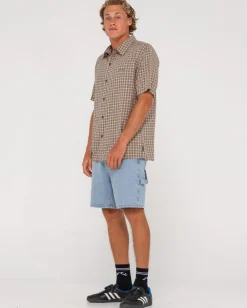 Store Dungaree Denim Relaxed Fit Walkshort Mens Denim