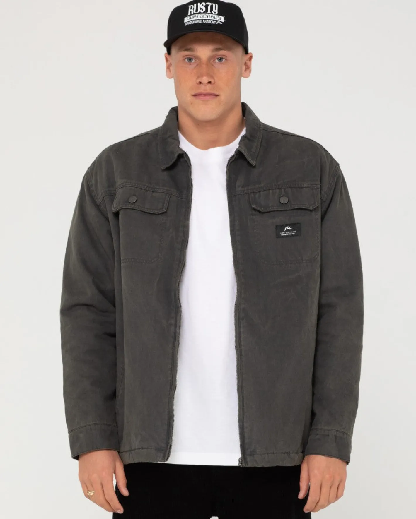 New Dungaree Zip Up Jacket Mens Jackets