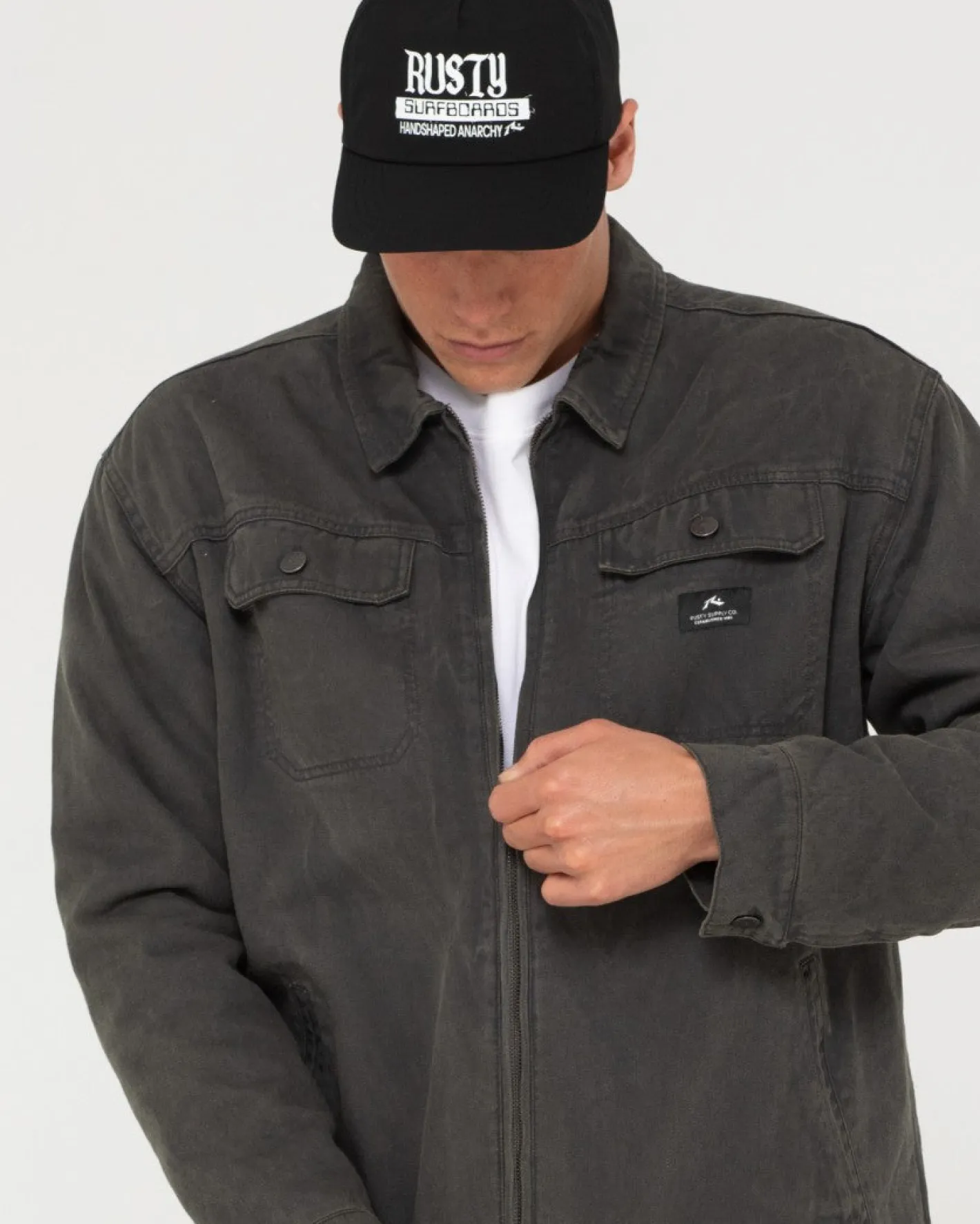 New Dungaree Zip Up Jacket Mens Jackets