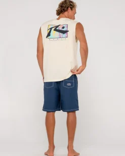 Clearance Dye Bath Graphic Muscle Mens Tanks & Muscles